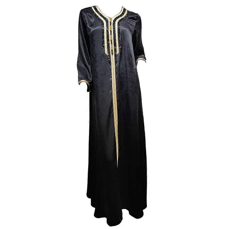 Women’s Muslim Fashion Ramadan Eid Abaya for Rhinestone Elegant Casual Clothing Loose Comfortable with Long Sleeve  XL | Fruugo SG