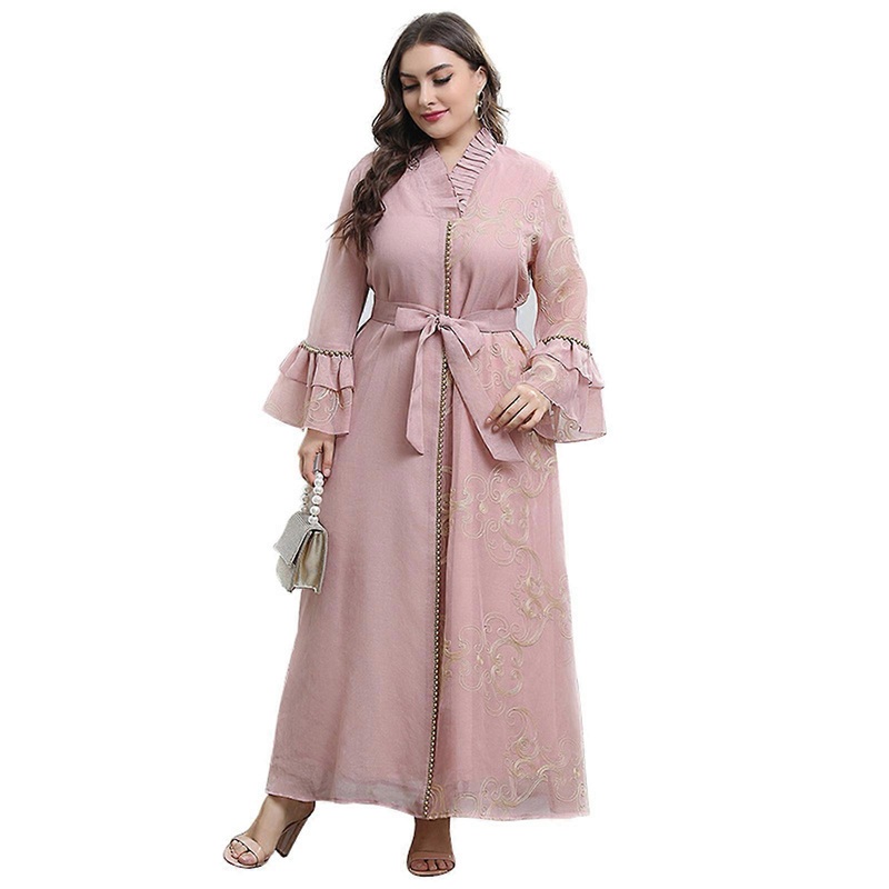 Women’s Pink Swing Dress Large Plus Size Maxi Dress Chic Trumpet Sleeves Dress Elegant Evening Party Dress Holiday Dress  4XL | Fruugo SG