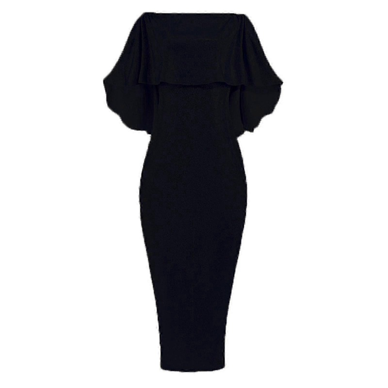 Womens Fashion Off-shoulder Dress Cutout Side Slit Slim Fit Solid Bodycon Maxi Dress For Wedding Cocktail Party | Fruugo SG