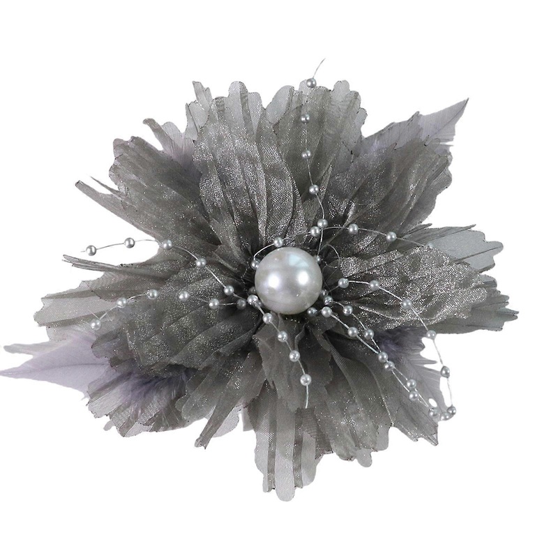 13cm 3D Organza Feather Flower Applique for Handmade Evening Gowns Sewing Flower Dancer Dress Corsage Sewing On Applique  grey | Fruugo SG