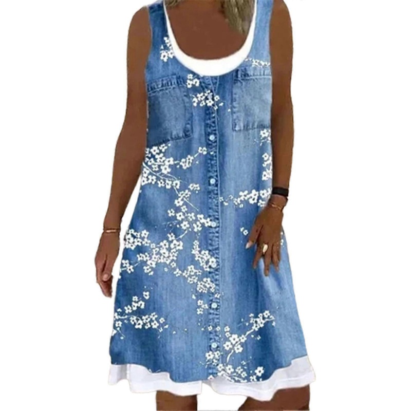 Women\’s Casual Summer Stylish Dress Knee Length Low-cut Collar Dress For Women Ladies Young Girls | Fruugo SG