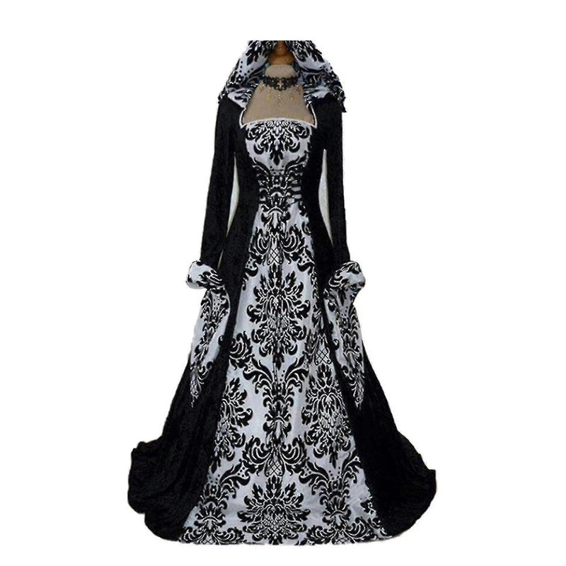 Best Discount-new Medieval Women Hooded Dresses Gothic Renaissance Queen Cosplay Long Dress Sell Well | Fruugo SG