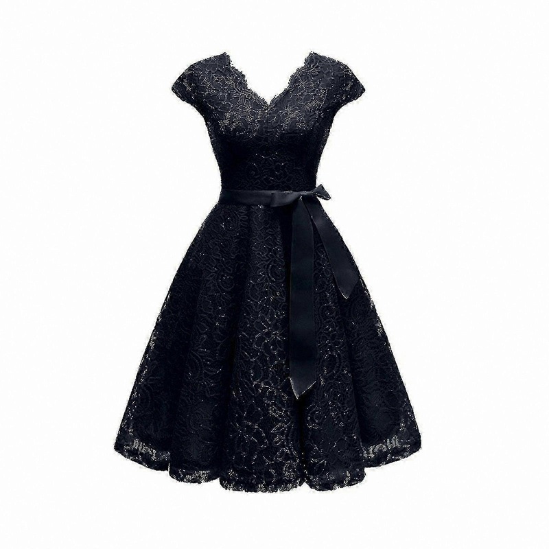 Elegant Lace Cape Dress with Short Sleeves for Prom, Graduation, and Cocktail Events | Fruugo SG