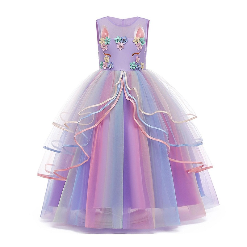 Girl Dress, Rainbow Ball Gown Exquisite Dressparty Performance Dress | Fruugo SG