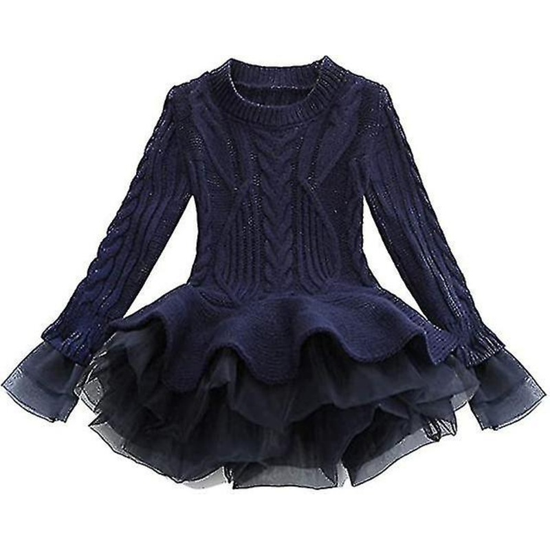 Girl Winter Long Sweater Dress | Fruugo SG