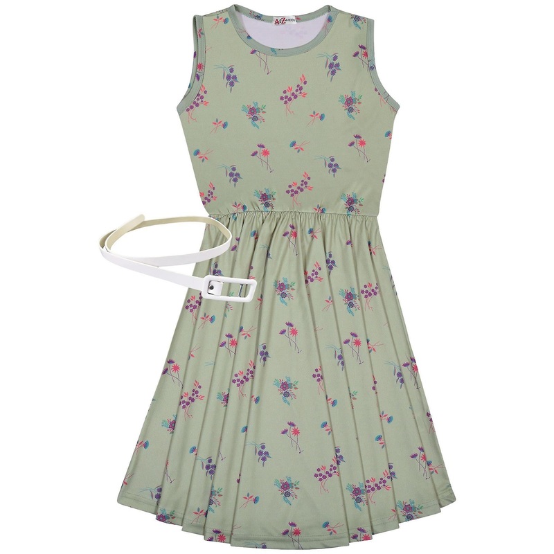 Girls Sleeveless Wild Flowers & Butterflies Print Skater Dress | Fruugo SG