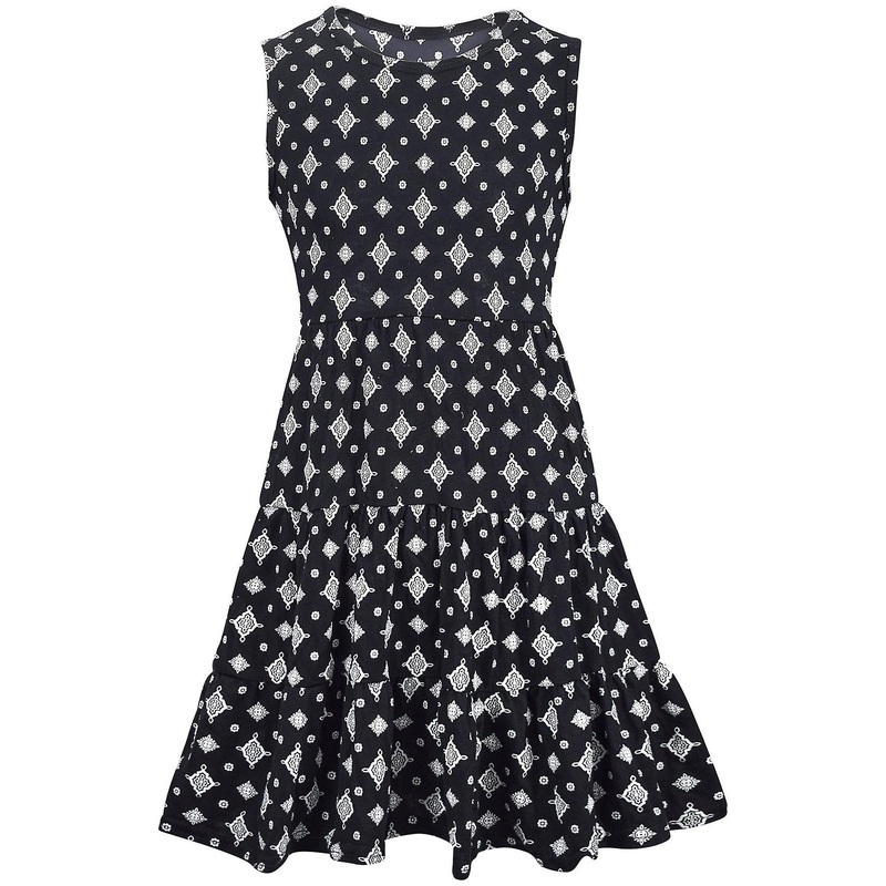 Girls Tribal Print Ruffle Dress | Fruugo SG