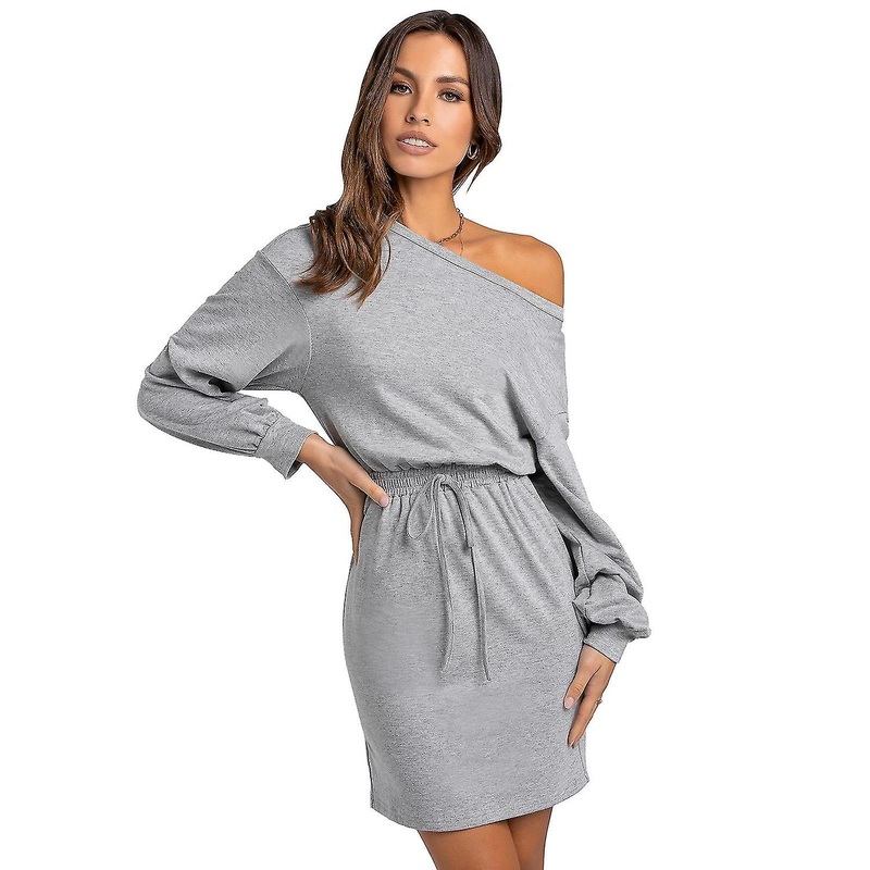 Girl Slanted Shoulder Dresses Comfortable And Soft Gift For Christmas Birthday | Fruugo SG