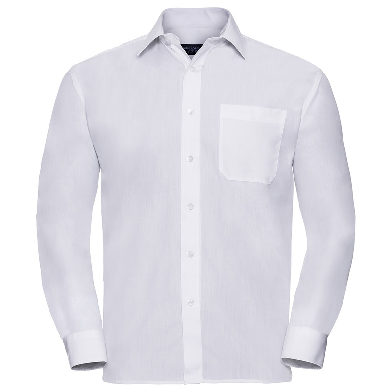 Long sleeve polycotton easycare poplin shirt  AVM Workwear and Embroidery Ltd