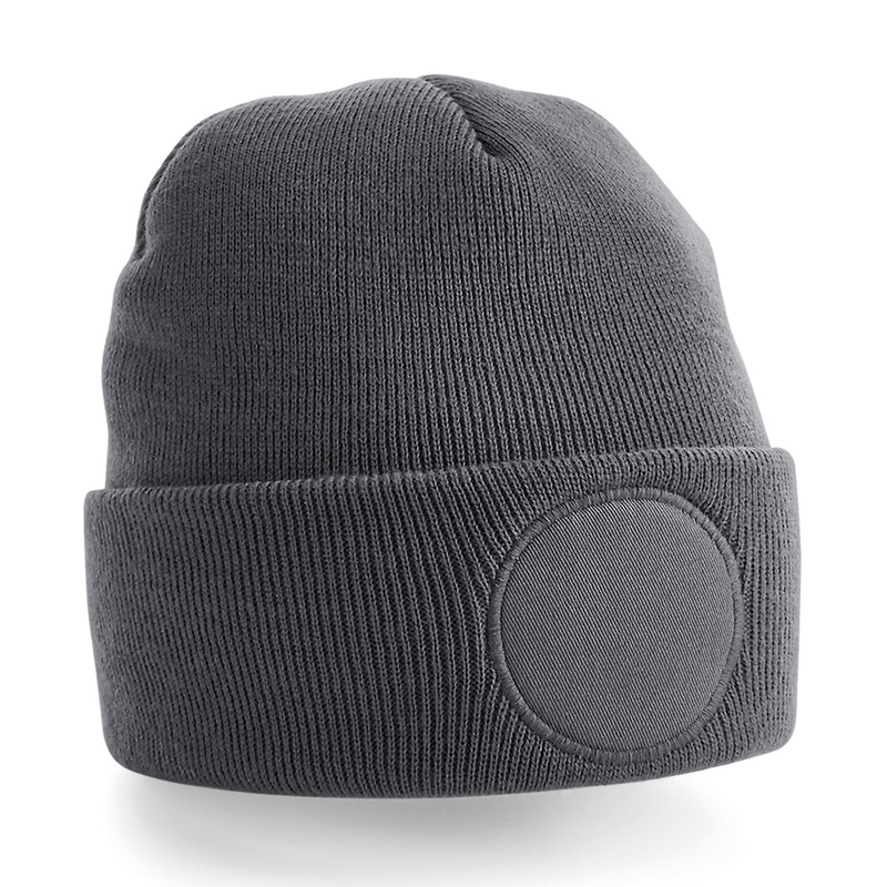 Circular patch beanie  AVM Workwear and Embroidery Ltd
