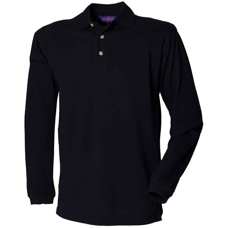 Long sleeve cotton polo shirt  AVM Workwear and Embroidery Ltd