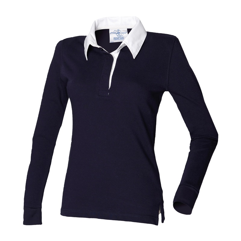 Womens long sleeve plain rugby shirt  AVM Workwear and Embroidery Ltd