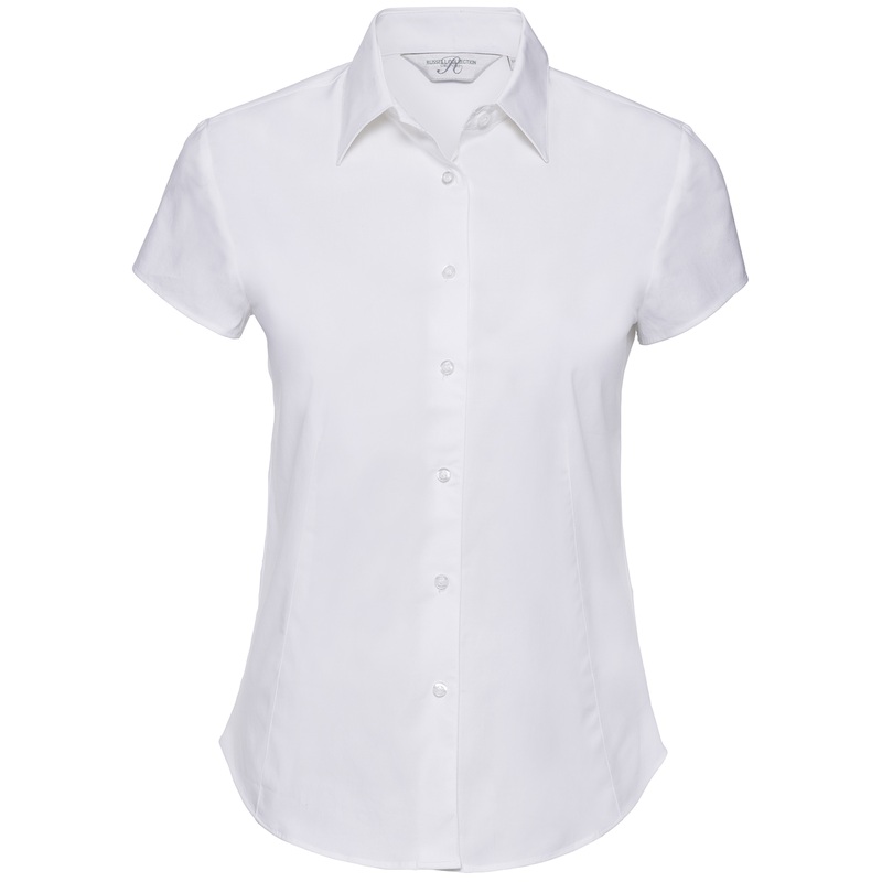 Womens short sleeve easycare fitted stretch shirt  AVM Workwear and Embroidery Ltd