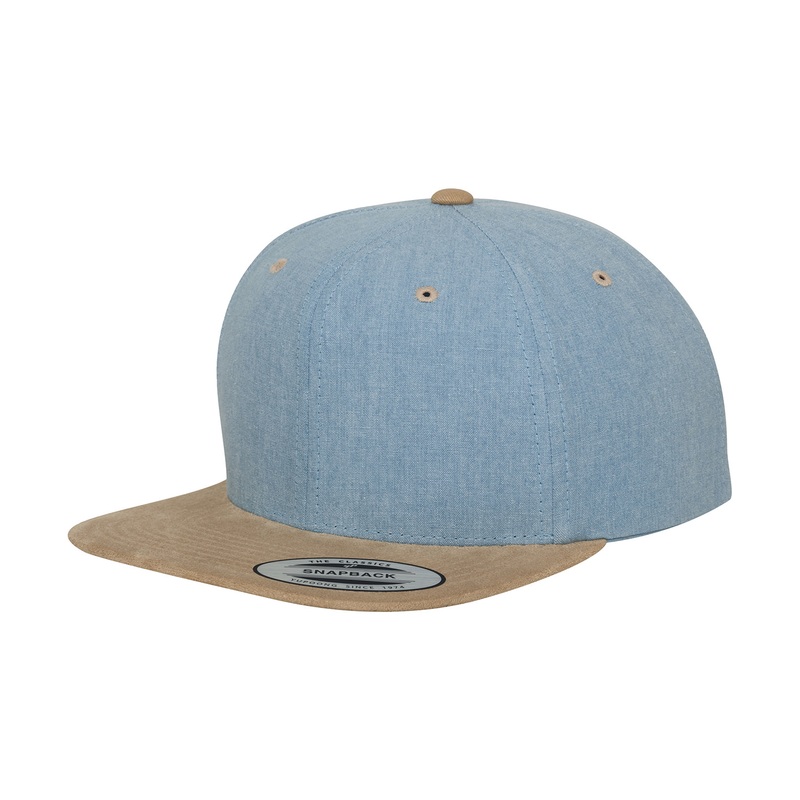 Chambray-suede snapback (6089CH)  AVM Workwear and Embroidery Ltd