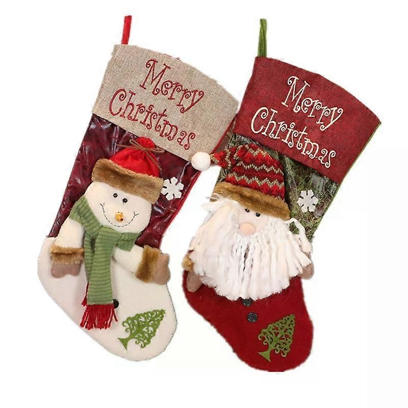 2PCS 29*49cm Luxury Christmas Stockings: Fill Your Holidays with Elegance | Fruugo SG