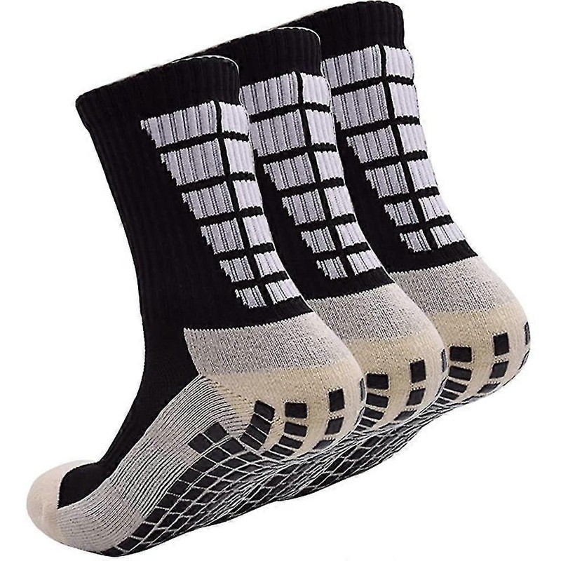 3 pairs non slip hospital socks, anti slip non skid slipper hospital socks with grips for adults men women elderly | Fruugo SG