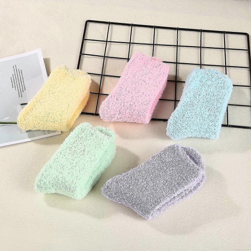 5 Pairs Women Warm Super Soft Plush Slipper Sock Winter Fluffy Microfiber Crew | Fruugo SG