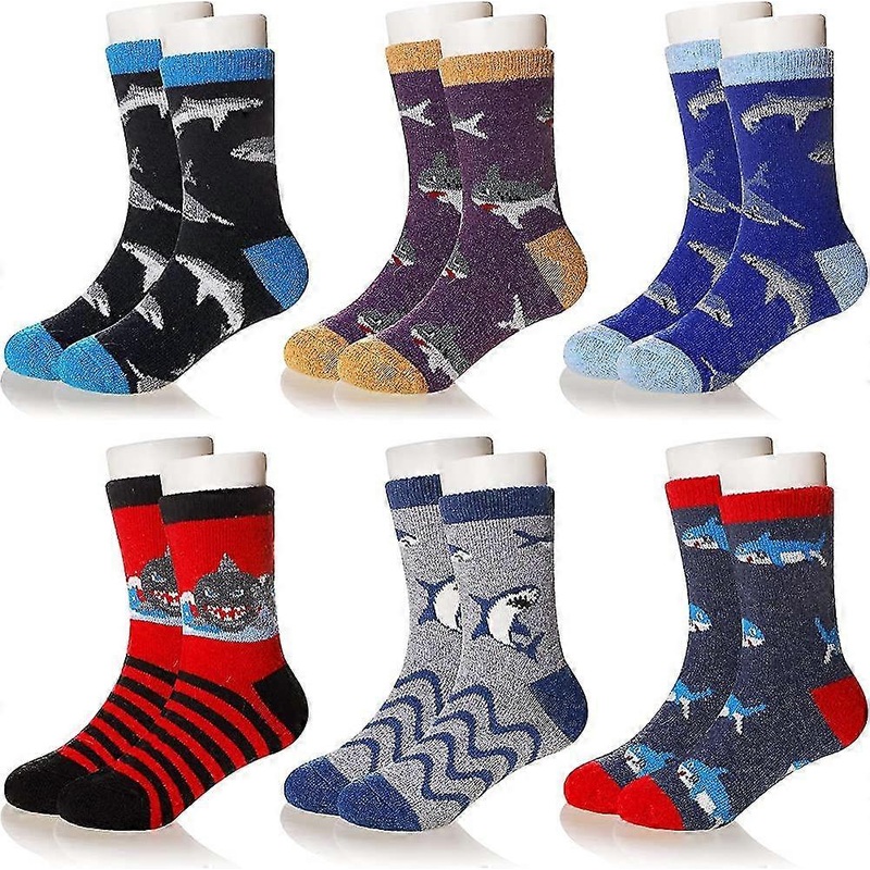 6 Pairs Heilwiy Children’s Winter Warm Wool Socks Kids Toddlers Boys Girls Thermal Thick Gift | Fruugo SG