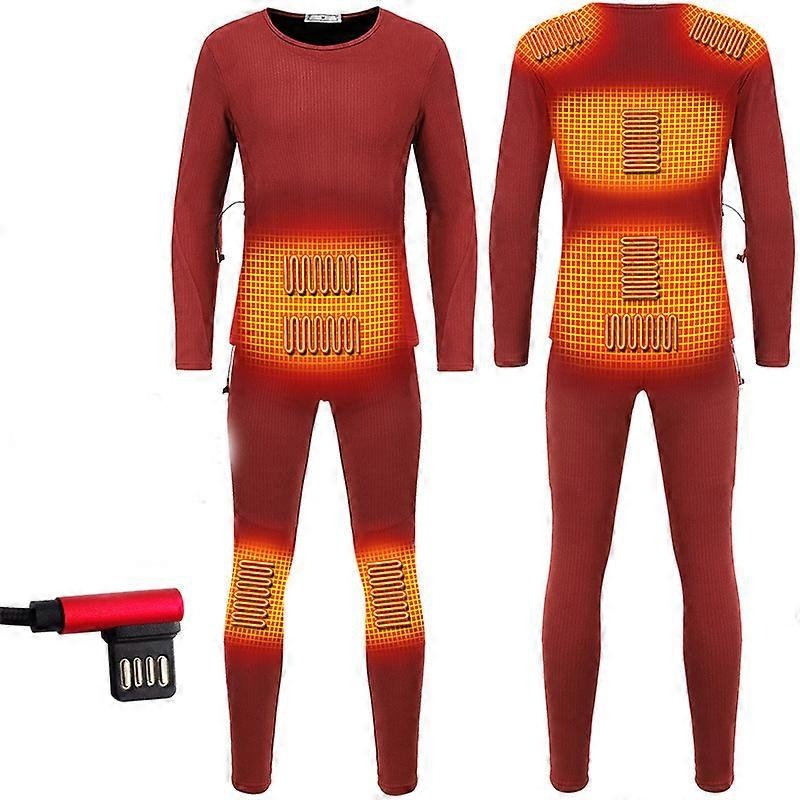 Heated Underwear Sets Electric Thermal Tops Pants for Women and Men | Fruugo SG