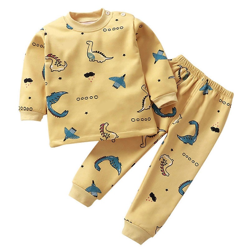 Kids Thermal Underwear Padded Thickened Warm Boys Girls Thermals Top Bottom Set for Autumn Winter | Fruugo SG