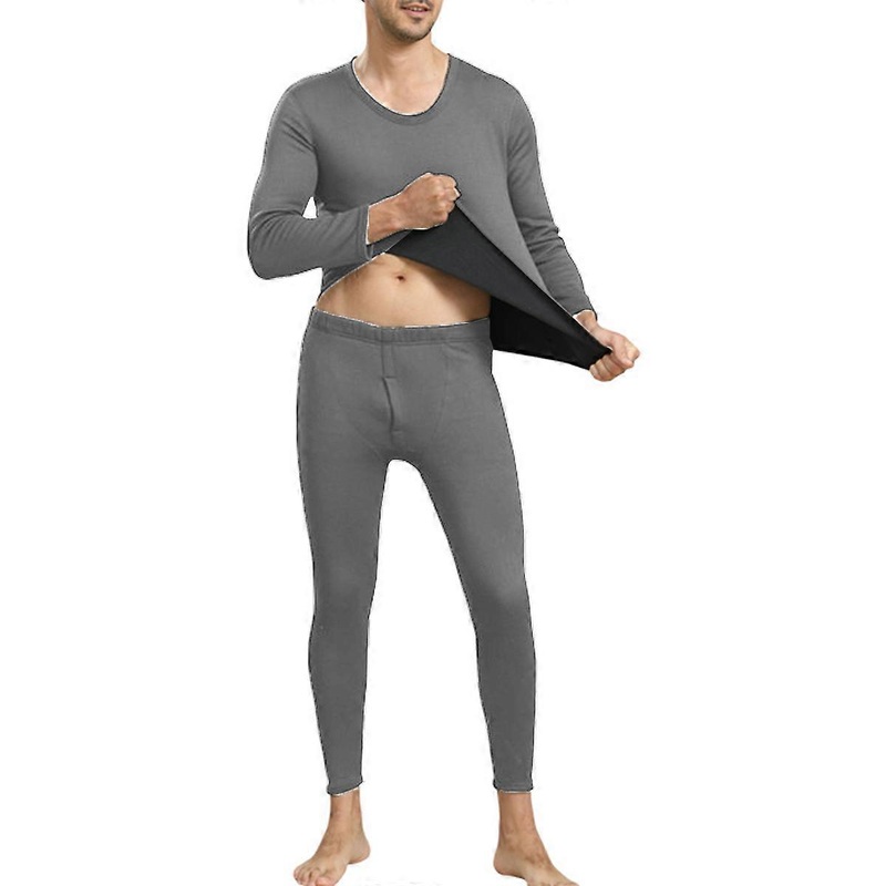 Thermal underwear for men long Johns with wool lined long underwear set for cold weather winter top bottom | Fruugo SG