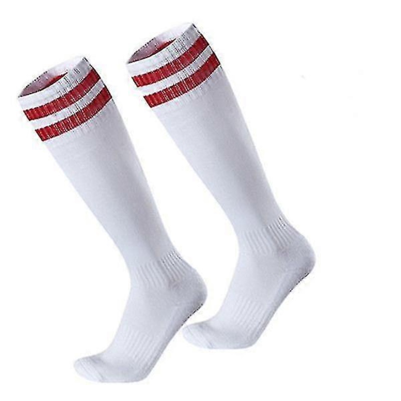 White With Red Trim Football Socks Long Socks Adult Children’s Socks Thicker And Warmer Sports Socks | Fruugo SG