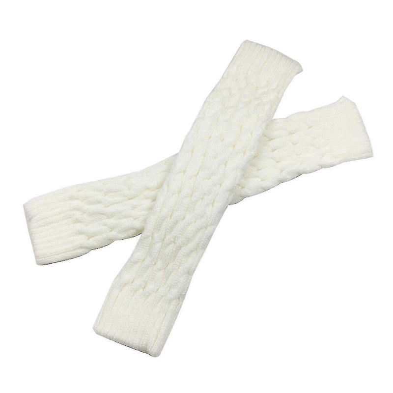 Women Ladies Winter Warm Long Leg Warmers Cable Knit Knitted Crochet Long Socks | Fruugo SG