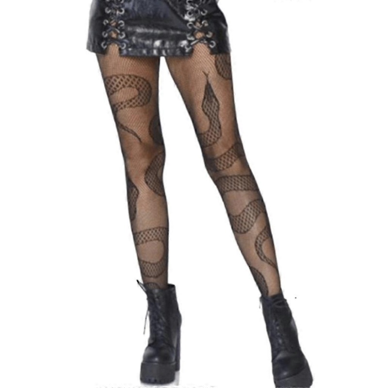 Women Sexy Fishnet Pantyhose Evil Snake Jacquard Patterned Anime Tights | Fruugo SG
