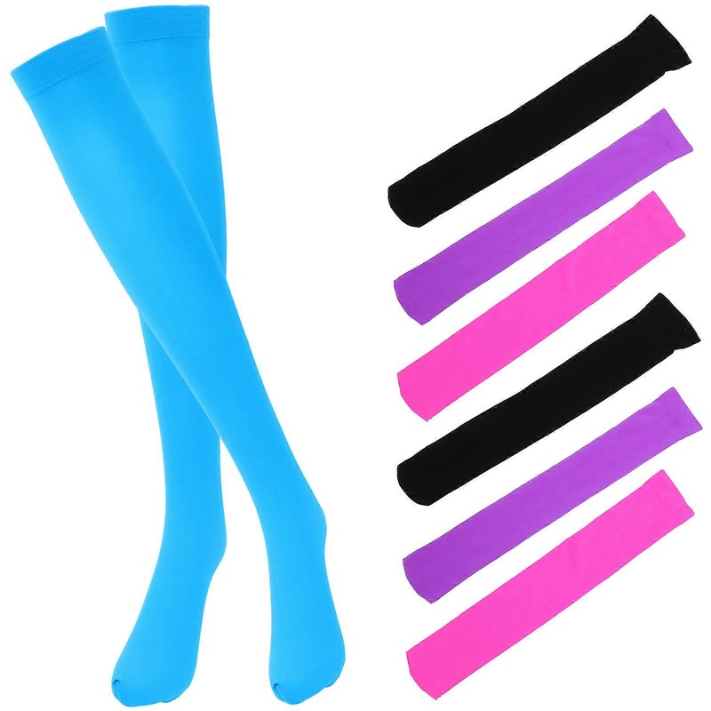 Women Socks Tube Shape Knee-Length Breathable 4 Pairs Long Tube Stockings For Daily Wear | Fruugo SG