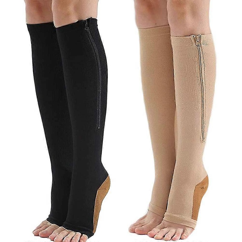 Zipper Compression Socks Open Toe Compression Stocking | Fruugo SG