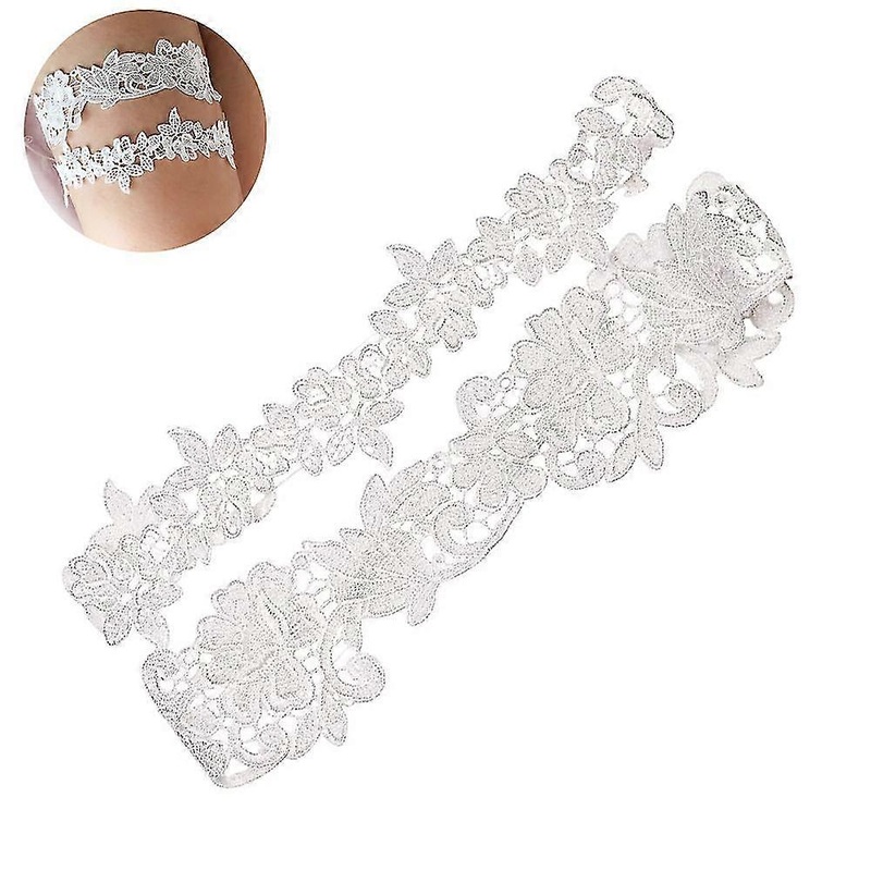 2 Pcs Wedding Garter Set Black Bridal Lace Garter Belt Sexy Flower Garters Leg Ring Party Prom Gift For Women | Fruugo SG
