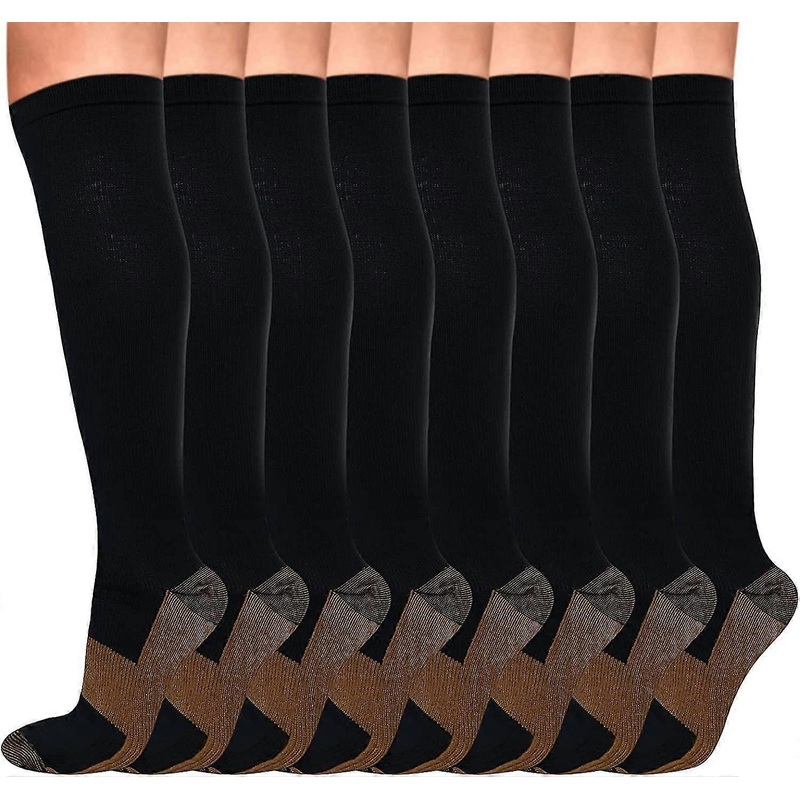 8 Pairs Copper Compression Socks For Women Men Circulation | Fruugo SG