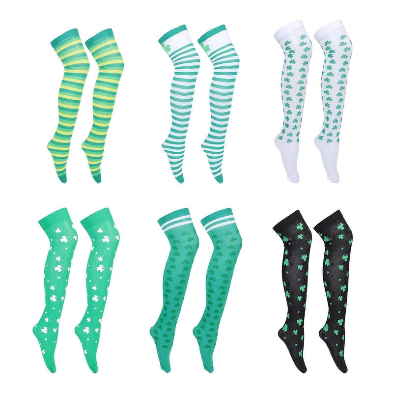Chic Costume St Patricks Day Holiday Elastic Design Stockings 6Pairs Comfortable Touch | Fruugo SG