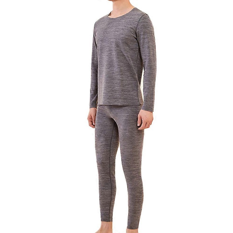 Grey Men’s Thermal Underwear Set, Soft Fleece Lined Long Johns, Winter Warm Base Layer Top & Bottom | Fruugo SG