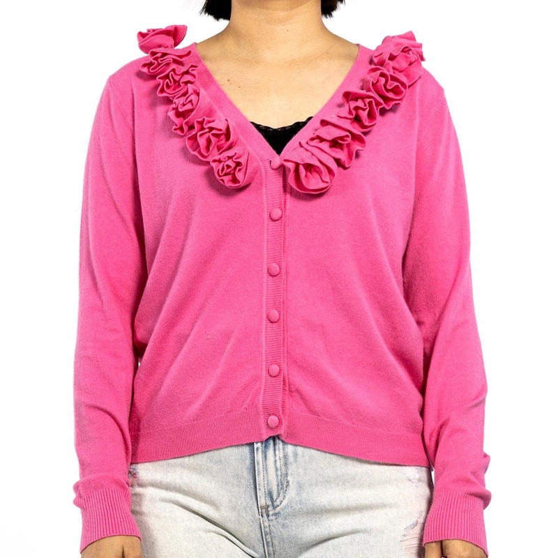 Spring Rose Dimensional Flower V-Neck Long Sleeve Knit Cardigan Sweater Women – Sweaters for Women and Spring Cardigan price