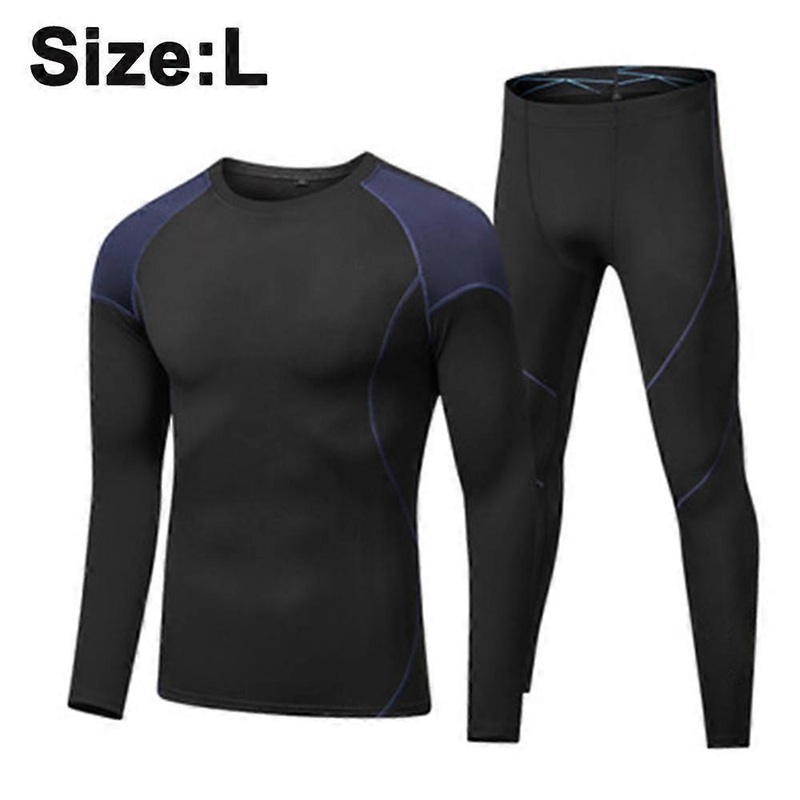 Thermal Underwear compatible with Men, Base Layer Fleece Lined Insulated Top and Bottom Set Cold Weather | Fruugo SG