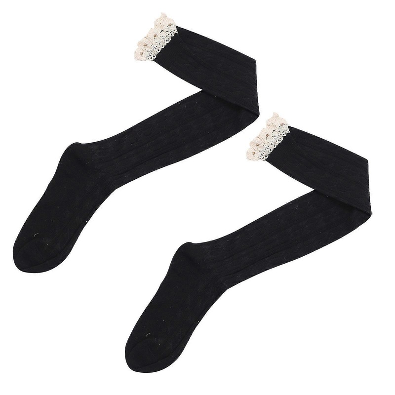 Thigh High Socks for Women and Girls with Elastic Lace Design and Breathable Material | Fruugo SG