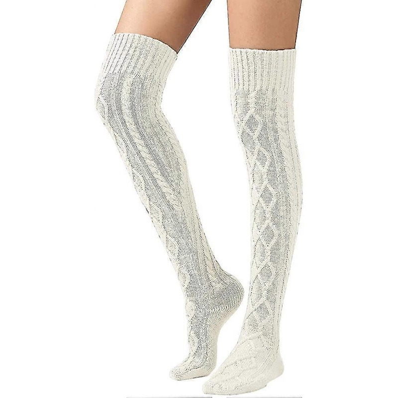 Women Girls Knitted Stockings Overknee Knee Socks Winter Knee Socks Leg Warmers | Fruugo SG