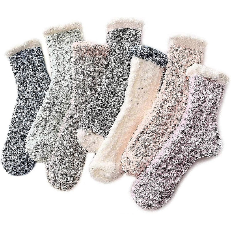 Womens Socks Slipper Winter Fluffy Cozy Cabin Warm Soft Fleece Comfy Home | Fruugo SG