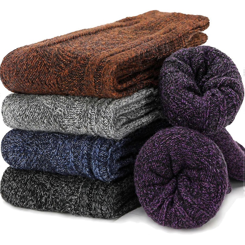 Wool Socks For Women Hiking Boot Warm Knit Cozy Winter Crew Duty Work Soft Socks | Fruugo SG