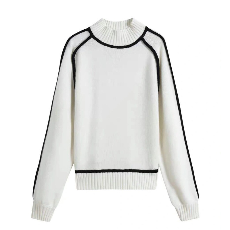 Black and White Patchwork Wool and Cashmere Sweater – Sweater and Long Sleeve Cardigan price