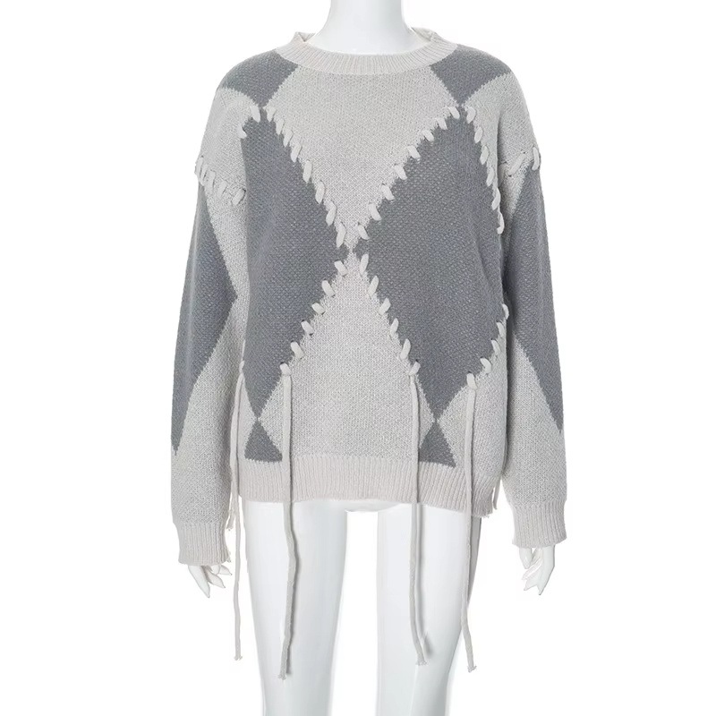 Casual Pullover Styles Color Blocking Spring Fall Winter Warm Wool Knitted Sweater – Sweater and Womens Sweaters price