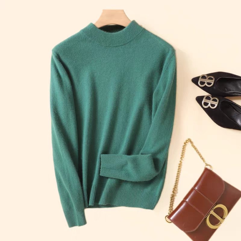 Custom Cashmere Women S Sweater Pullover Winter Knit Round Neck Cashmere Sweater – Women Sweater High Neck and High Neck Women Sweater price