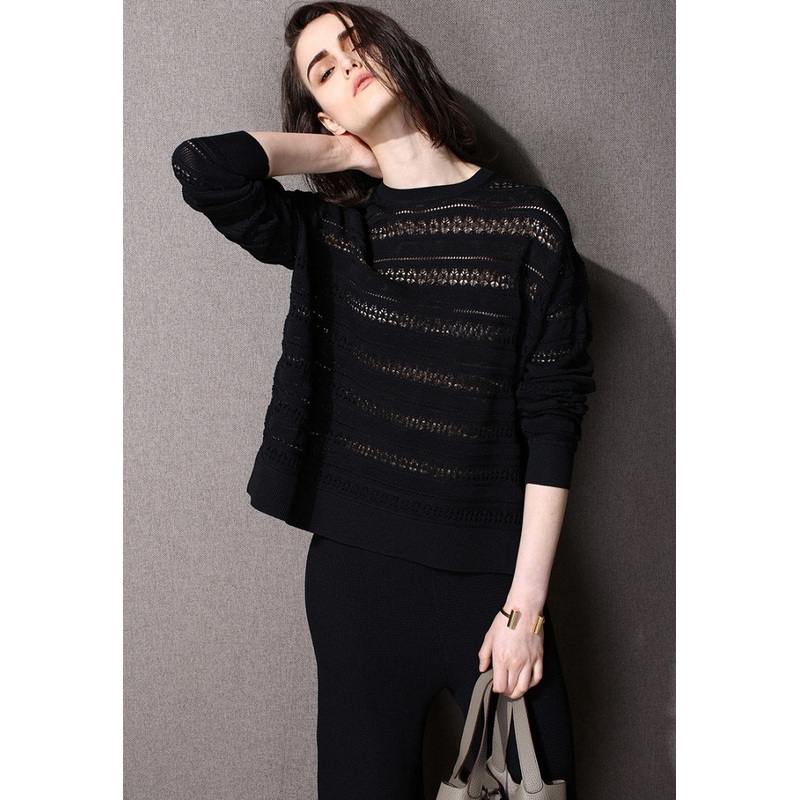 Custom Fashion Clothing Hollow Nylon Knit Women Sweater – Sweater and Women Sweater price
