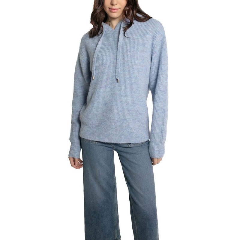 Fashion Blue Knit Hoodie Pullover Sweater for Women – Woman Sweater and Tops Fashion Women price