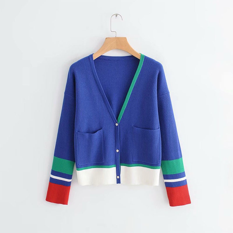 Ladies Contrast Colour Knitted Cardigan – Sweater and Ladies Sweater price