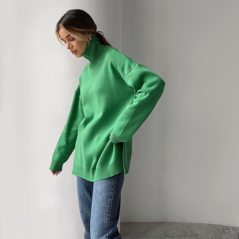 Stylish Long Sleeve Knit Sweater for Casual Womens Fashion, Womens Oversized Turtleneck Knit Sweater in Soft Viscose, No MOQ – Stylish Turtleneck Sweater and Oversized Turtleneck Sweater price