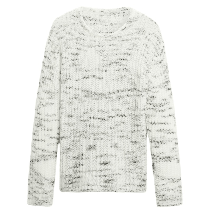 Stylish White Sweater for Men with Black Jacquard Pattern – Jacquard Men Sweater and Mens Pullover Sweater price