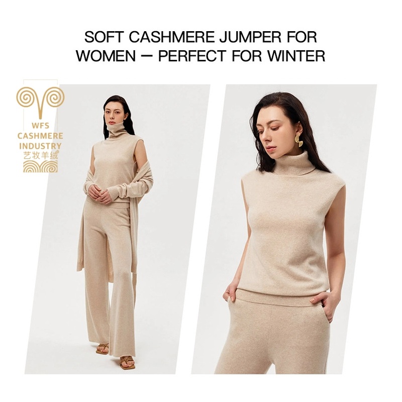Womens Elegant Cashmere Wool Sweaters Two Piece Set with Scarf Solid Women Knit Sweater Two Piece Sets Outfits – Women Knitwear and Cashmere Sweater price