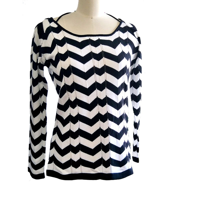 Womens Zigzag Striped Pullover Sweater – Sweater and Ladies Sweater price